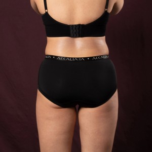 Aliya – Period Underwear with Bridge (Black)