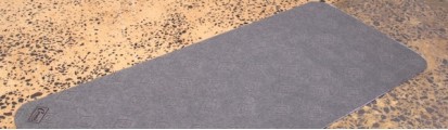 Floor mat in bathroom