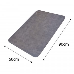 Anti Slip Absorbent Floor Mat - Classic - Grey