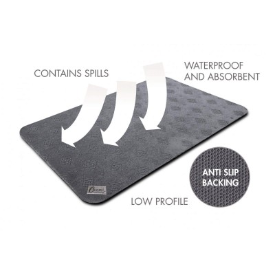 Conni Anti-Slip Floor Mat Long Runner  - Grey