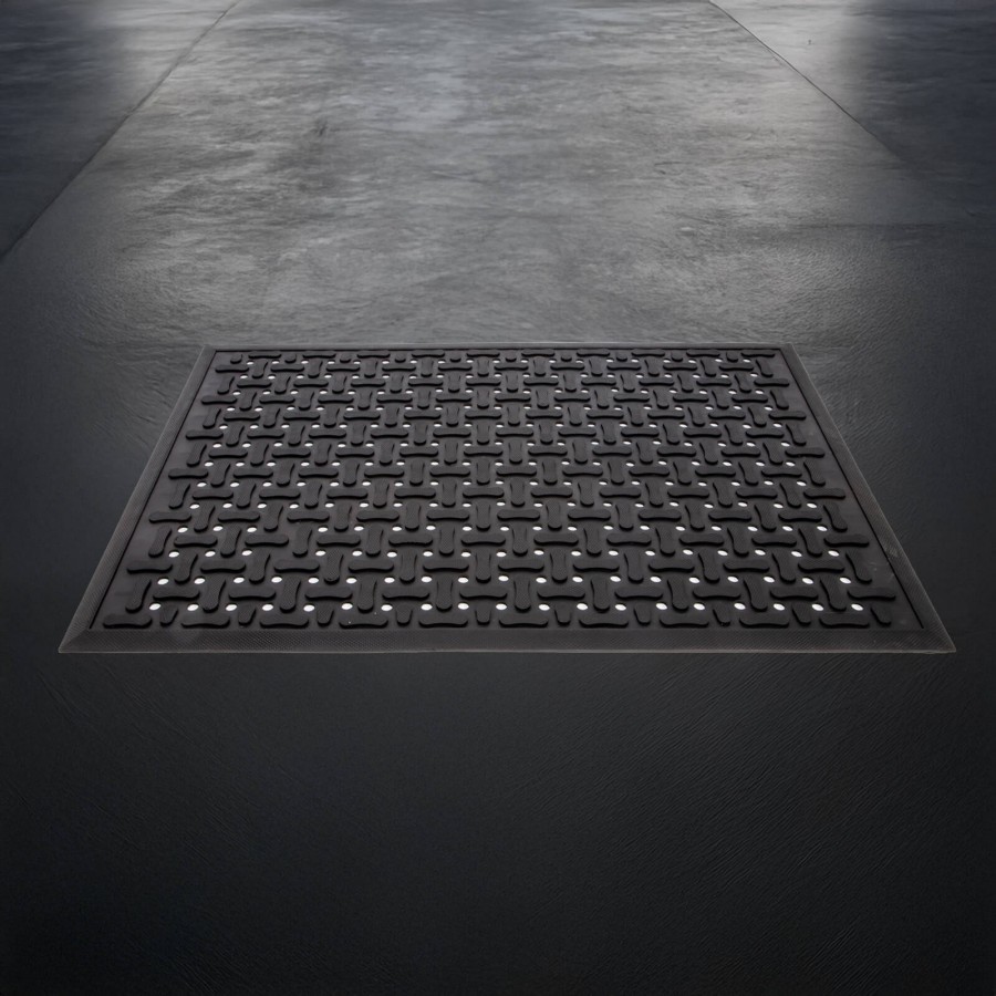 Conni Industrial Rubber Mat - Black