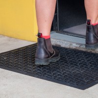Conni Industrial Rubber Mat - Black