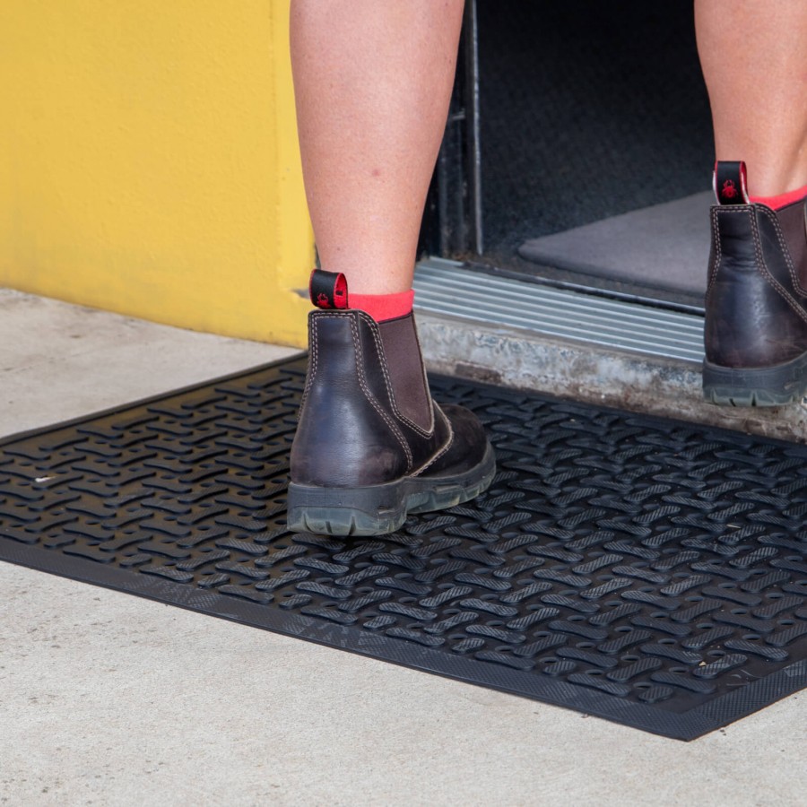 Conni Industrial Rubber Mat - Black