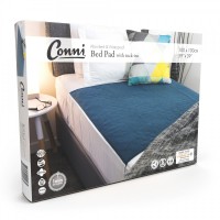 Conni Reusable Bed Pad with Tuck-ins - Teal Blue