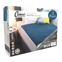 Conni Reusable Bed Pad with Tuck-ins Teal Blue - 2PACK