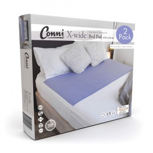 Conni X-wide Reusable Bed Pad with Tuck-ins Mauve - 2PACK