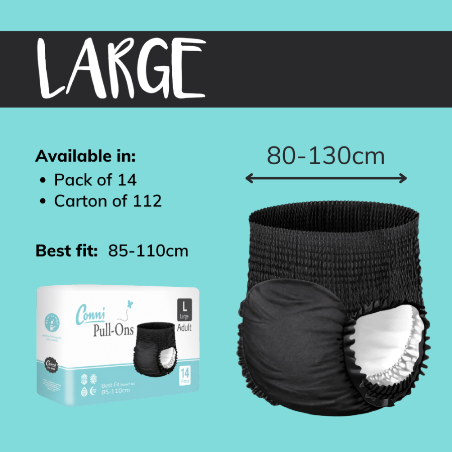 Conni Pull-Ons Large - Black - Carton
