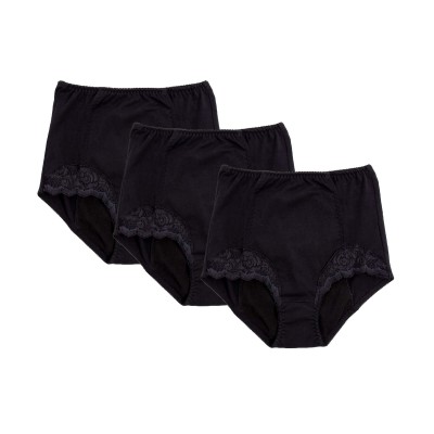 Conni Ladies Chantilly - Black - 3 PACK