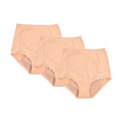Conni Ladies Chantilly - Beige - 3 PACK