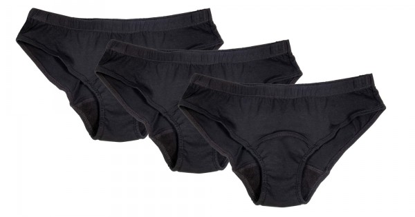 Conni Ladies Brief - Black - washable incontinence underwear