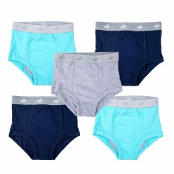 Conni Kids Tackers 5 Pack - Navy, Aqua & Grey
