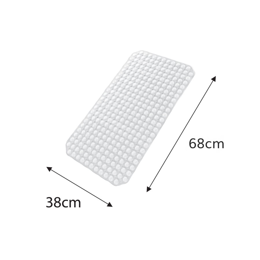 Conni Anti-Slip Shower Mat - Clear - 2 PACK