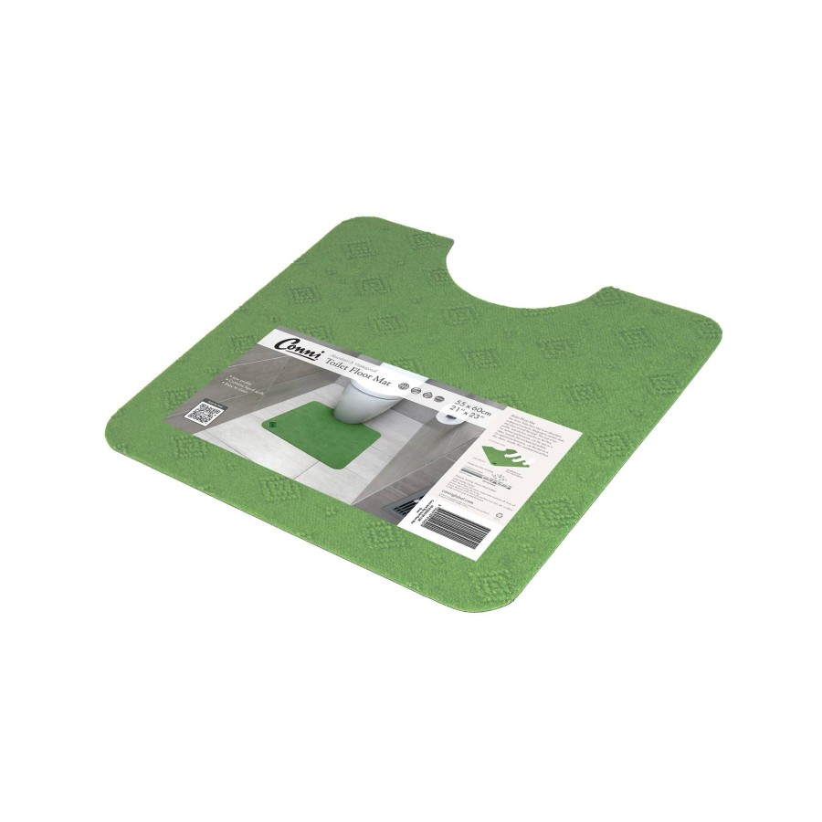 Conni Toilet Floor Mat - Green
