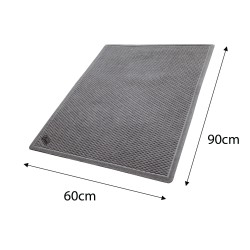 Anti-Slip and Absorbent Floor Mat - Waffle - Grey 