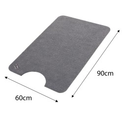Conni Large Toilet Floor Mat - Grey