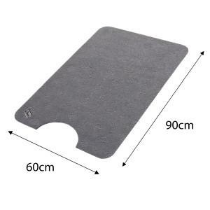 Conni Large Toilet Floor Mat - Grey