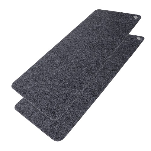 Conni Anti-Slip Floor Mat - Long Runner - Black and White Marble  - 2 PACK