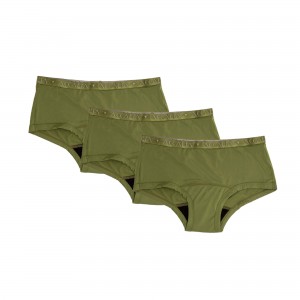 Aliya - Period Underwear with Bridge Olive - Pack of 3
