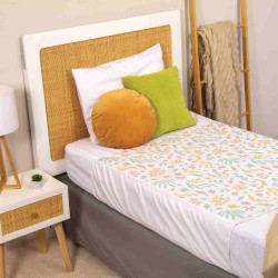 Conni Reusable Bed Pad with Tuck-ins Organic Print - KIDS 2PACK