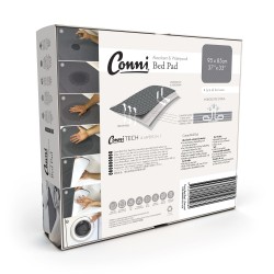 Conni Reusable Bed Pad with Tuck-ins - Charcoal