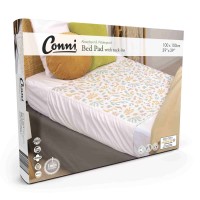 Conni Reusable Bed Pad with Tuck-ins - Organic Print