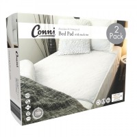 Conni Reusable Bed Pad with Tuck-ins White - 2PACK