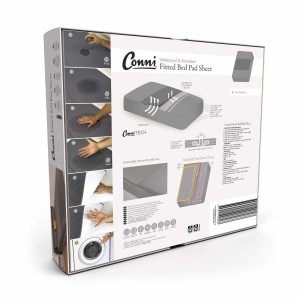 Conni Fitted Bed Pad Sheet - Charcoal