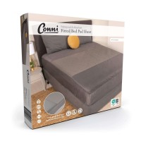 Conni Fitted Bed Pad Sheet - Charcoal