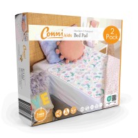 Conni Kids Reusable Bed Pad Flower Print - 2 Pack