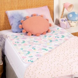 Conni Kids Reusable Bed Pad Flower Print - 2 Pack