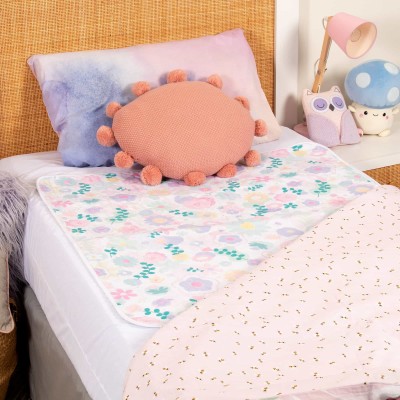 Conni Kids Reusable Bed Pad Flower Print - 2 Pack