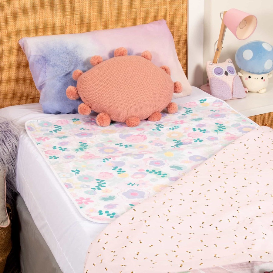 Conni Kids Reusable Bed Pad Flower Print - 2 Pack