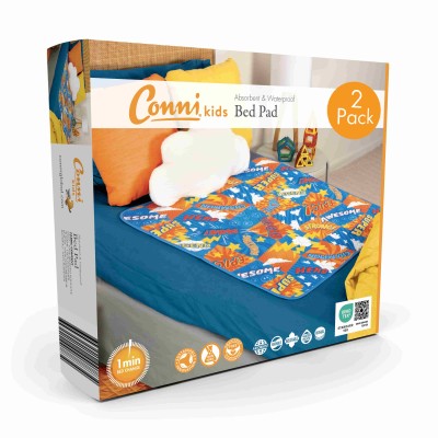 Conni Kids Reusable Bed Pad Hero Print - 2 Pack