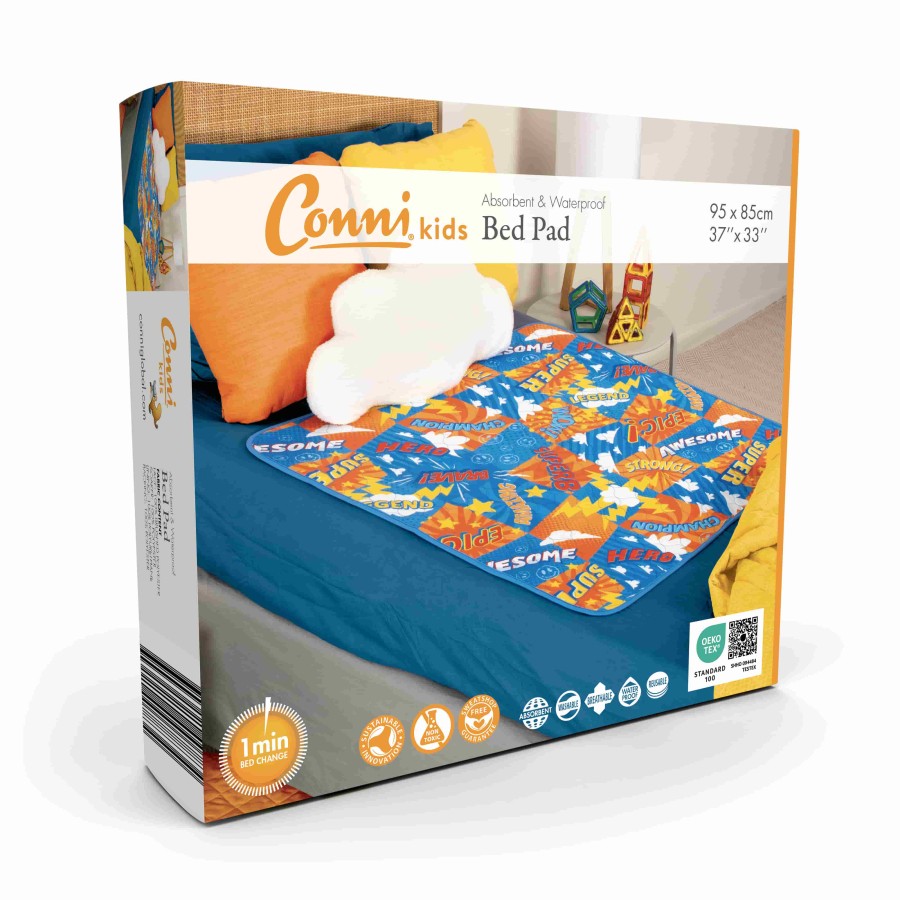 Conni Kids Reusable Bed Pad - Hero Print