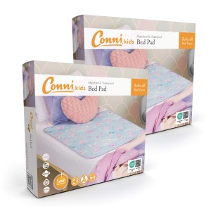 Conni Kids Bed Pad - Mermaid Print - 2 Pack