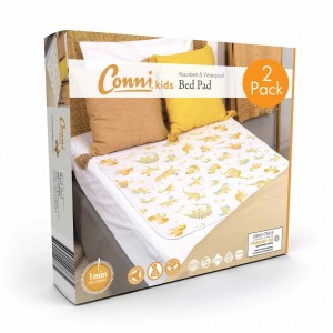 Conni Kids Reusable Bed Pad UNICORN & DINOSAUR - 2 PACK