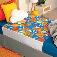 Conni Kids Reusable Bed Pad with Tuck-ins Hero Print - 2 PACK