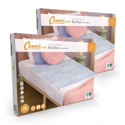 Conni Kids Bed Pad with Tuck-ins - Mermaid Print - 2 Pack