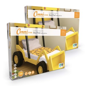 Conni Kids Bed Pad with Tuck-ins - Truck Print - 2 Pack