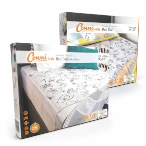 Conni Kids MIXED Reusable Bed Pad and Reusable Bed Pad with tuck-ins - 2 PACK