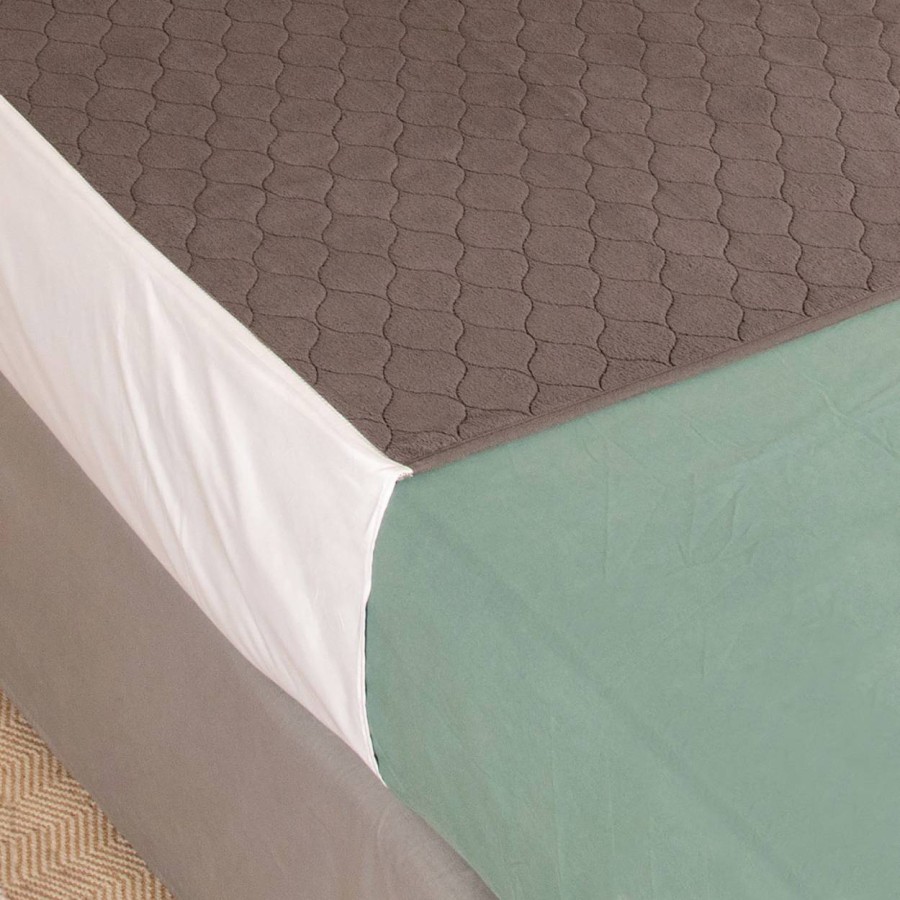 Conni Plush Top Bed Pad with Tuck-ins - Charcoal