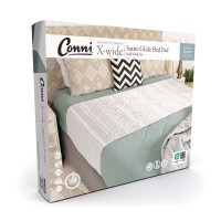 Conni Satin-Glide X-wide Bed Pad with tuck-ins - White