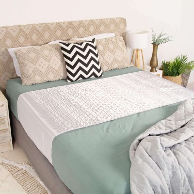 Conni Satin-Glide X-wide Bed Pad with tuck-ins - White