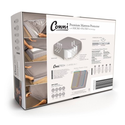 Premium Waterproof Mattress Protector - with Micro-Plush Technology with 2 Waterproof Pillow Protectors - Charcoal