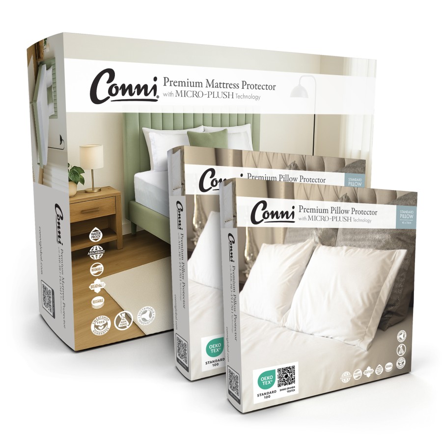 Premium Waterproof Mattress Protector - with Micro-Plush Technology with 2 Waterproof Pillow Protectors