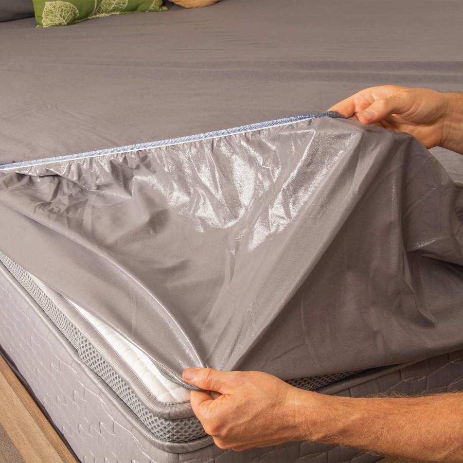Premium Waterproof Mattress Protector - with Micro-Plush Technology - Charcoal