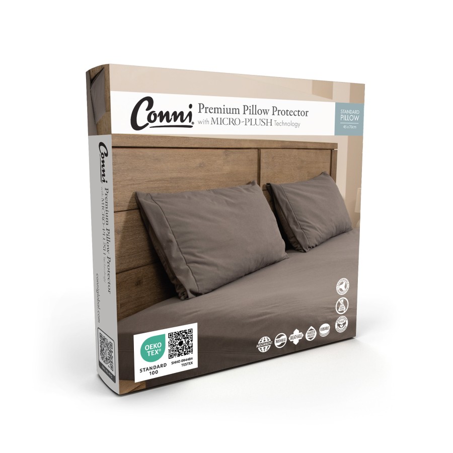 Premium Waterproof Absorbent Pillow Protector - Charcoal