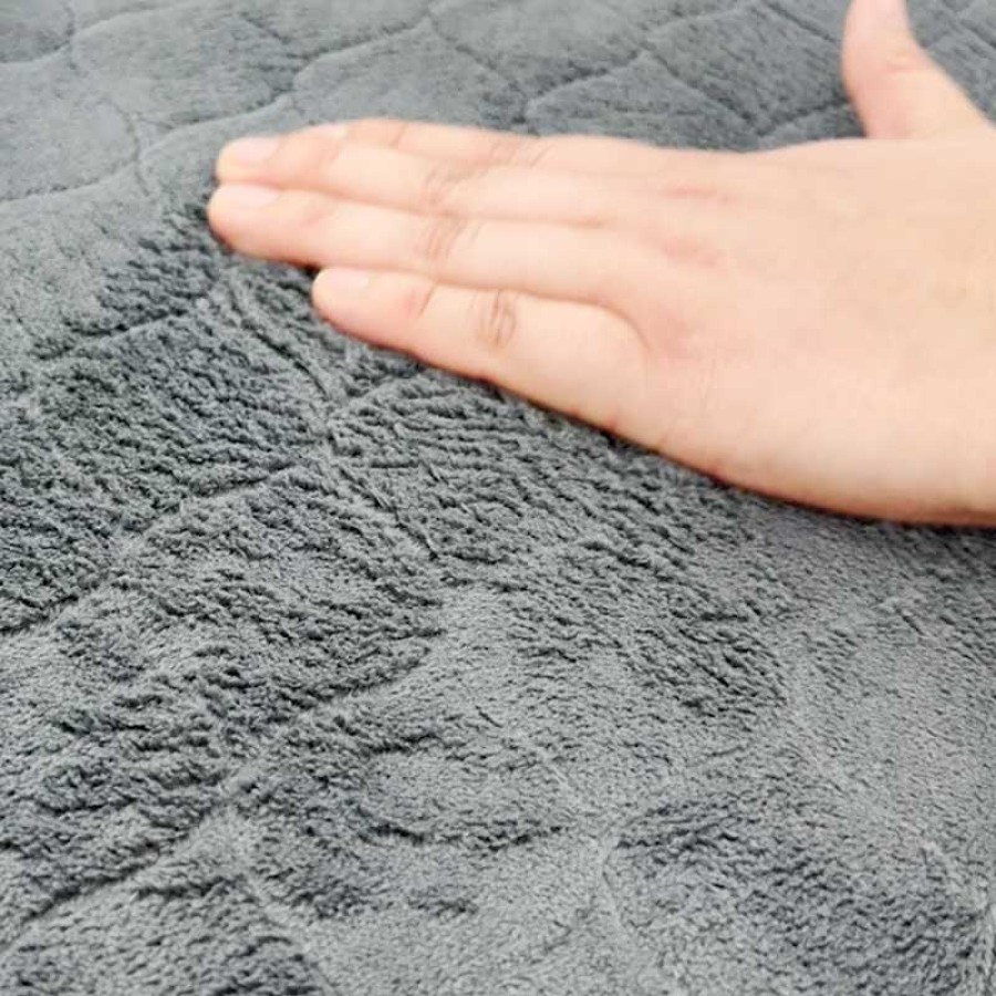 Conni Plush Top Bed Pad - Charcoal