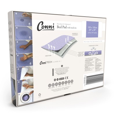 Conni Reusable Bed Pad with Tuck-ins - Mauve
