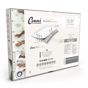 Conni Reusable Bed Pad with Tuck-ins - White